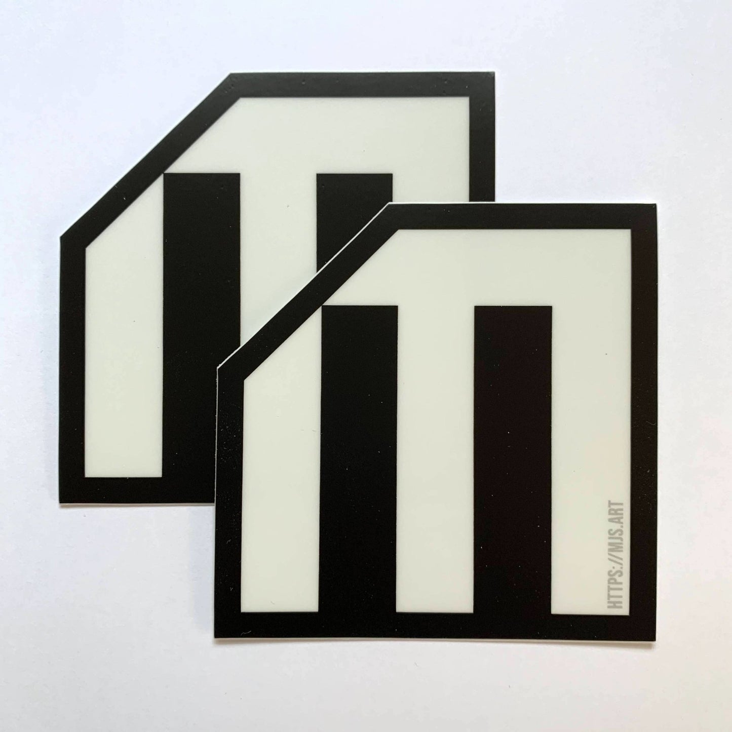 MJS.ART Logo Black/White Sticker Pack - MJS.ART