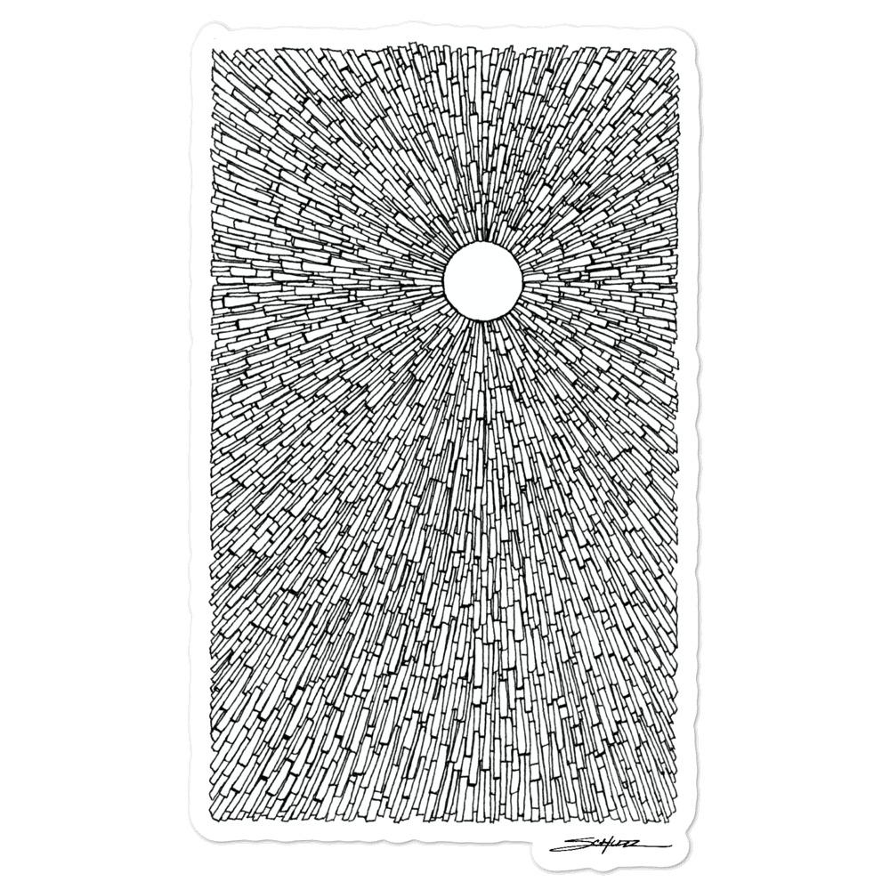 The Infinite Radiance of Kindness - Laptop Sticker - MJS.ART