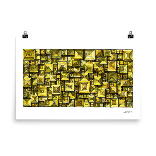 Squares with Squares BRG[Y] - Poster Print - MJS.ART