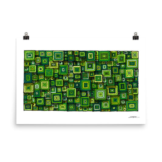Squares with Squares BR[G]Y - Poster Print - MJS.ART