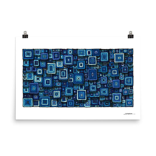 Squares with Squares [B]RGY - Poster Print - MJS.ART