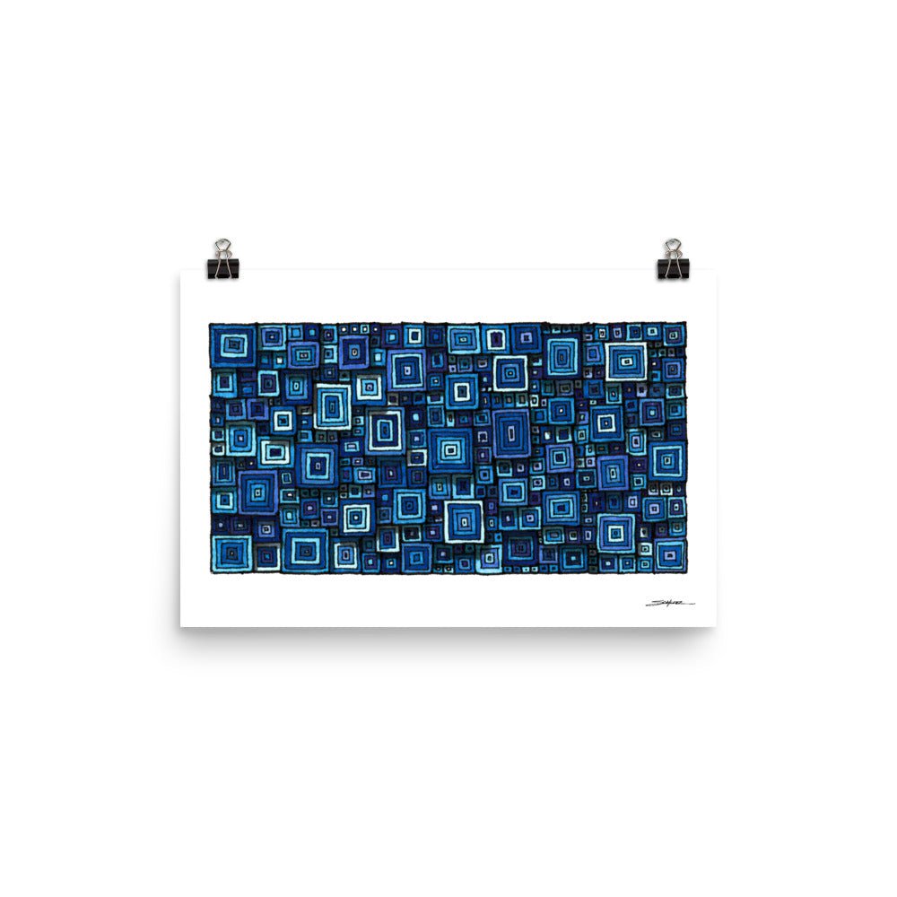 Squares with Squares [B]RGY - Poster Print - MJS.ART