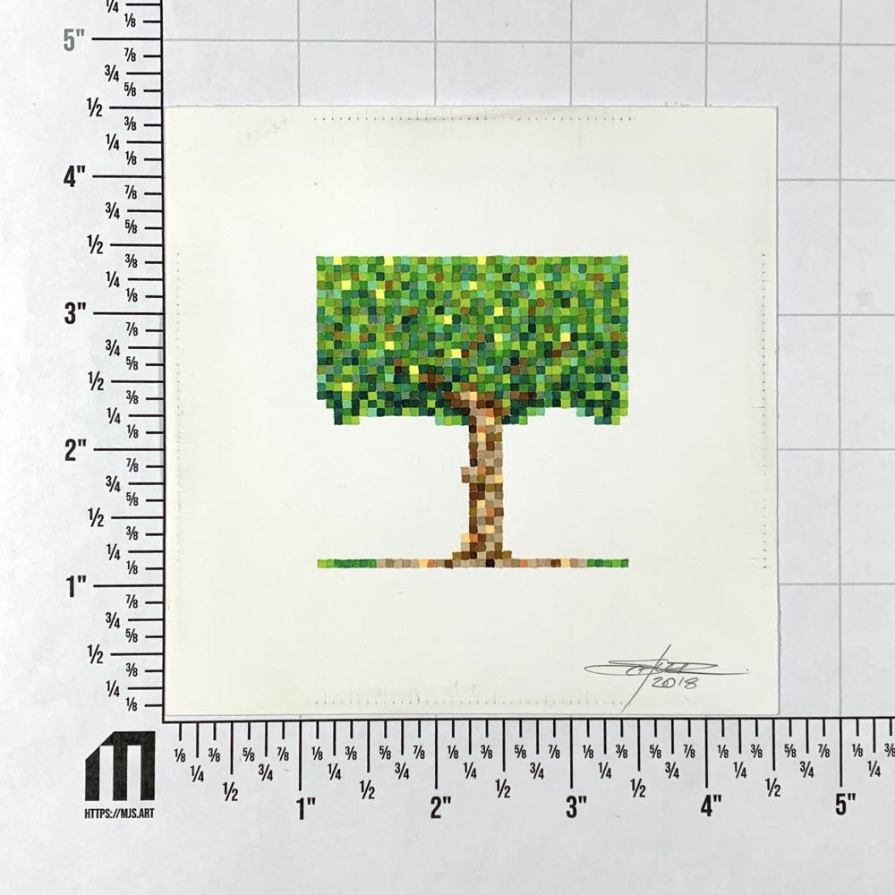 8-bit Tree - Original Art - MJS.ART