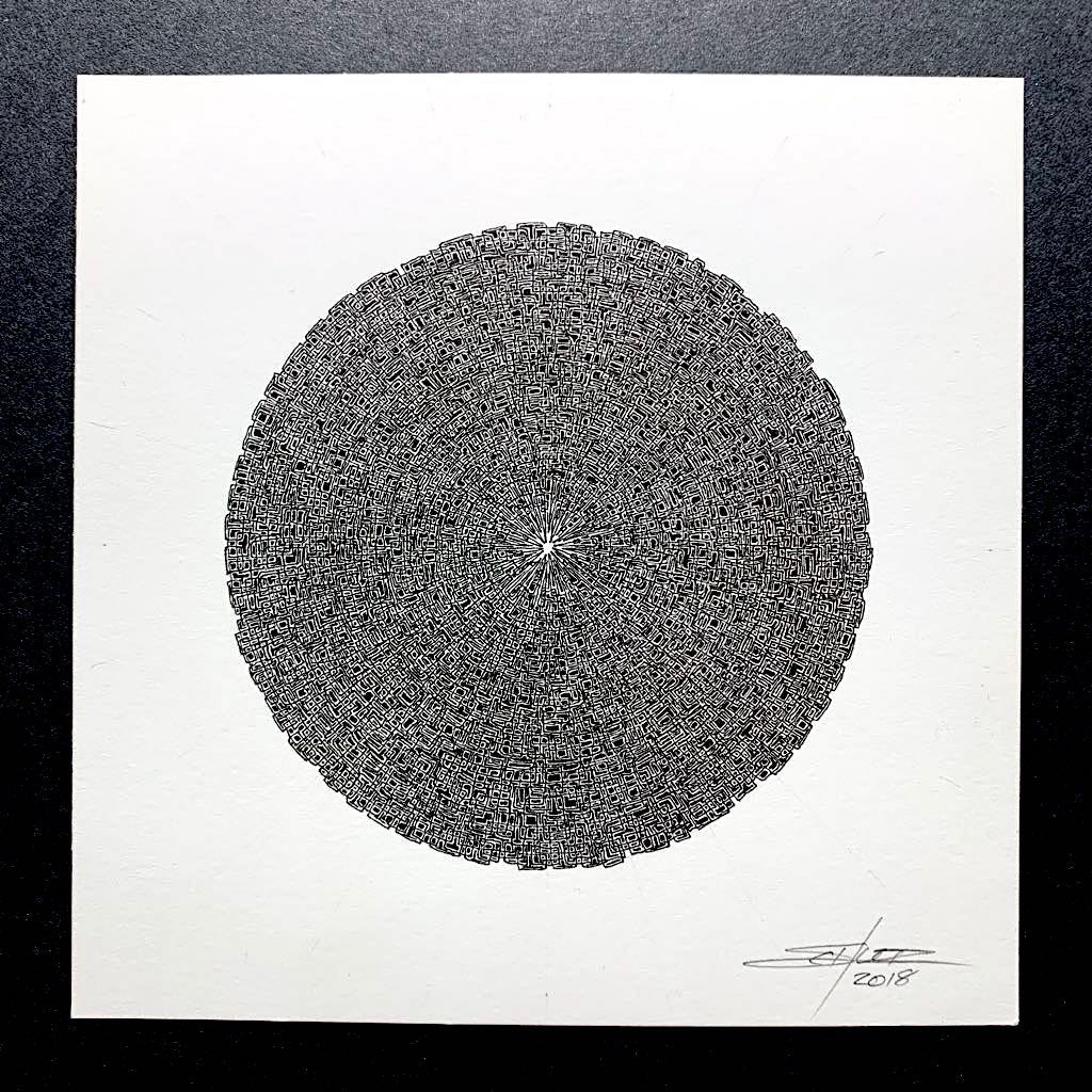 Circle Lattice v02 - Original Art - MJS.ART