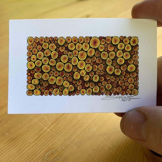 Circles with Circles; Honeycomb Dots - Original - MJS.ART