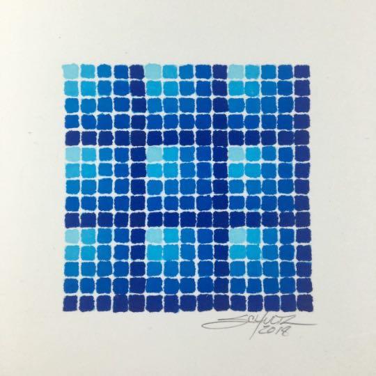 Crystal Blue Matrix Spectradient - Original - MJS.ART