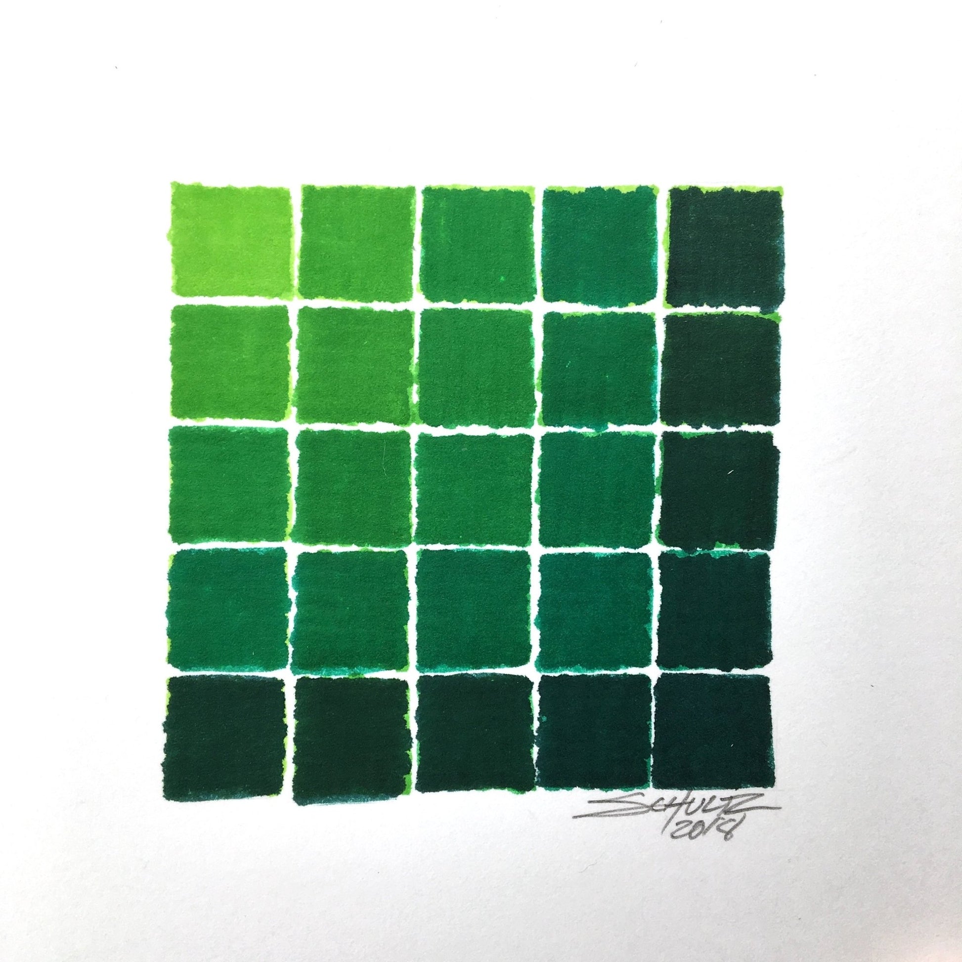 Extra Chunky Green Spectradient - Original Art - MJS.ART