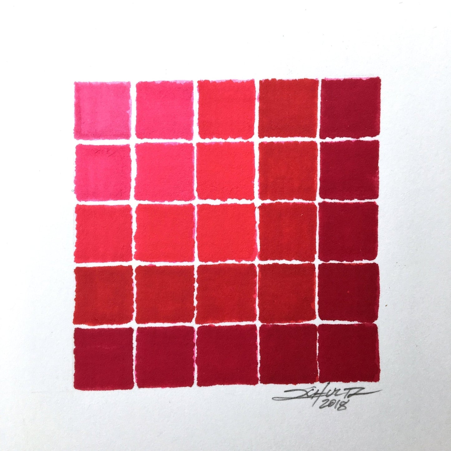 Extra Chunky Red Spectradient - Original Art - MJS.ART