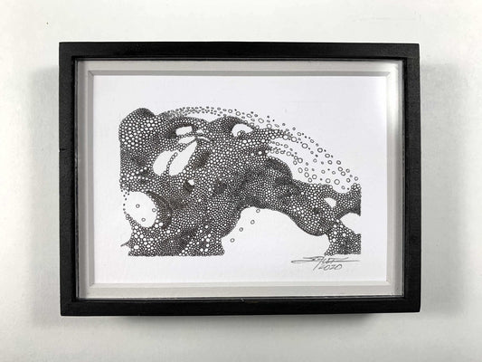 Framed Aquabestius - Original Art - MJS.ART