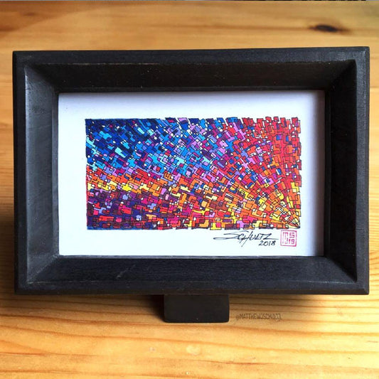 Framed Sunburst Lattice #1 - Original - MJS.ART