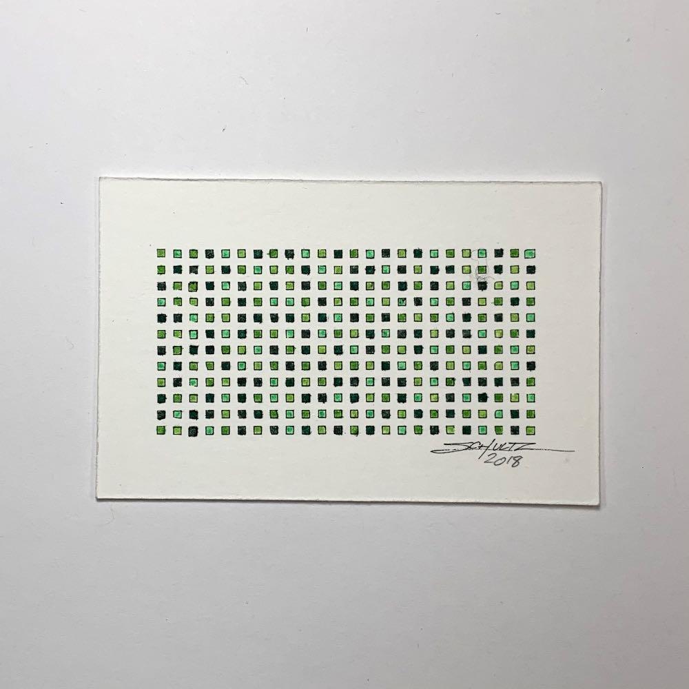 Green Grid Study #2 - Original - MJS.ART