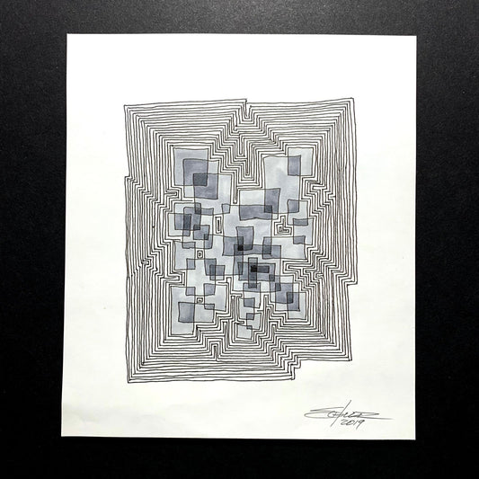 Reflected Quadrilaterals v27 Ideation - Original Art - MJS.ART