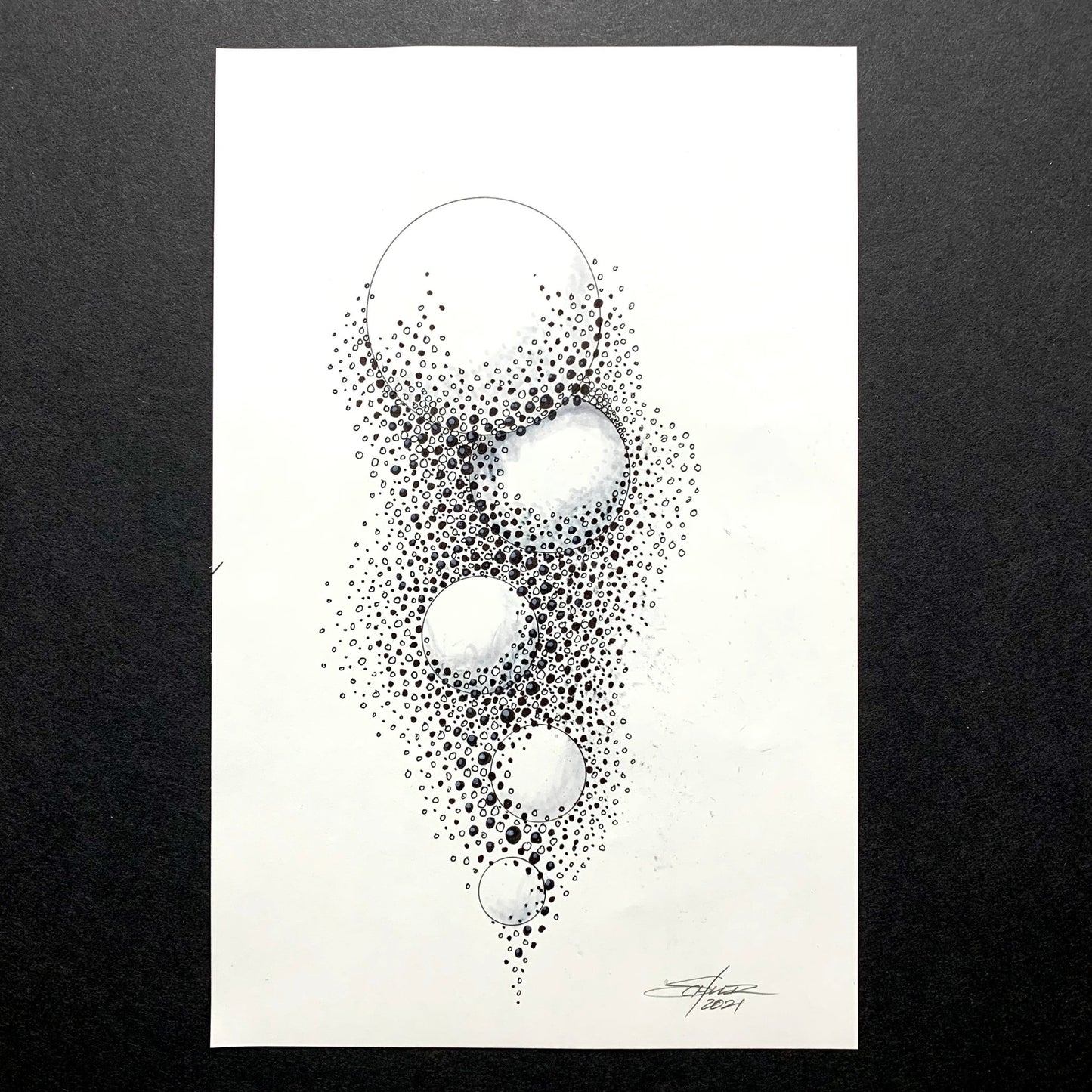 Spherical Particlization Ascending v3 Ideation - Original Art - MJS.ART
